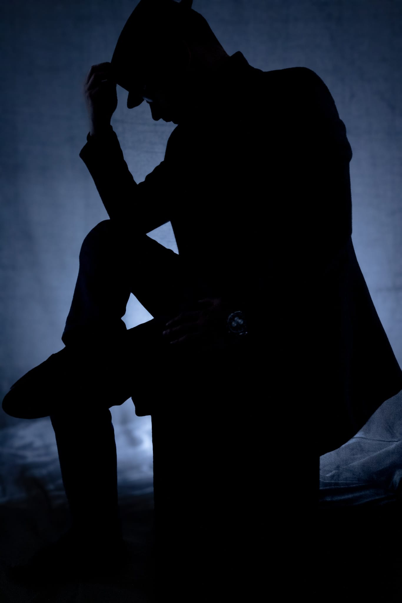 Artistic silhouette portrait